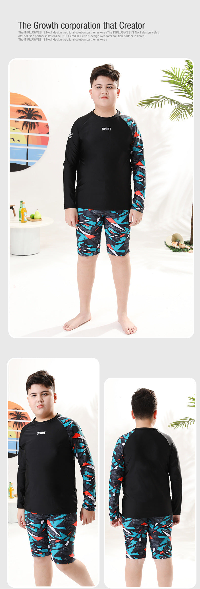 Kids Two-Piece Swimwear – Boys Swim Trunks & Hot Spring Suit