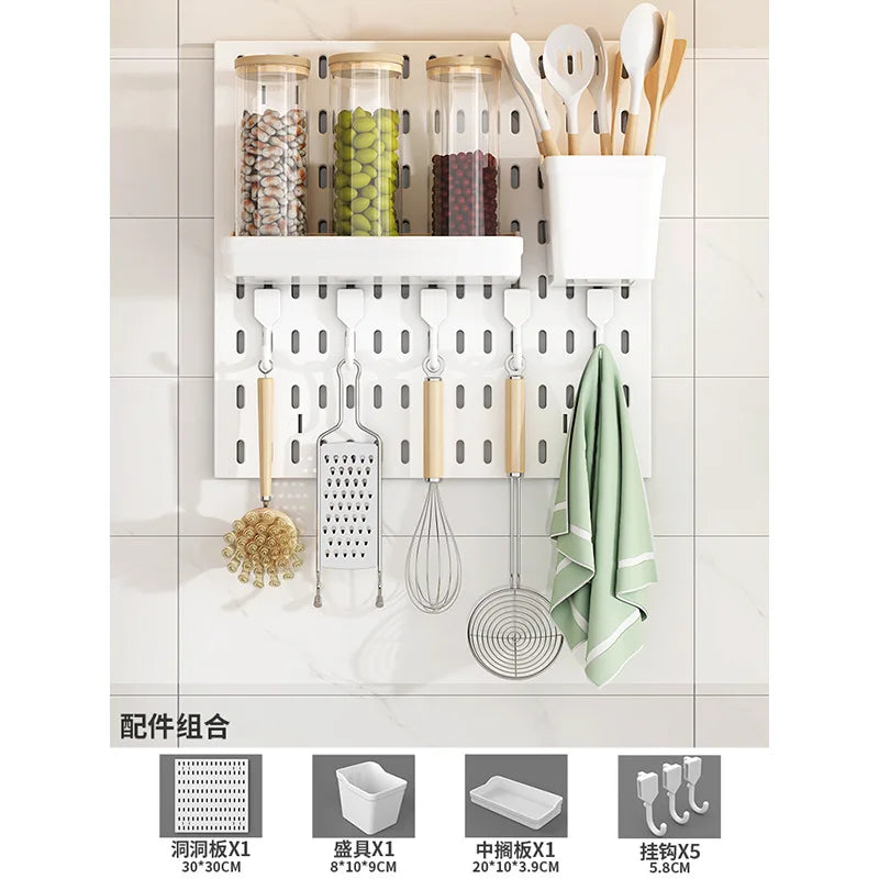 Pegboard Desktop Storage Kit – Vertical & Clip-Type Home Office Organizer