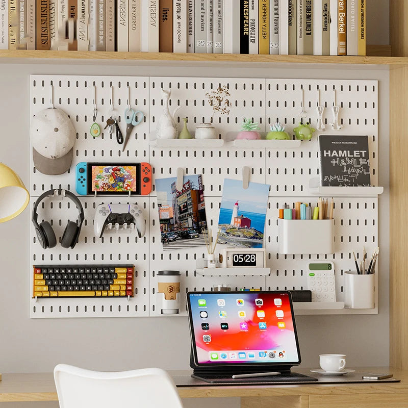 Pegboard Desktop Storage Kit – Vertical & Clip-Type Home Office Organizer