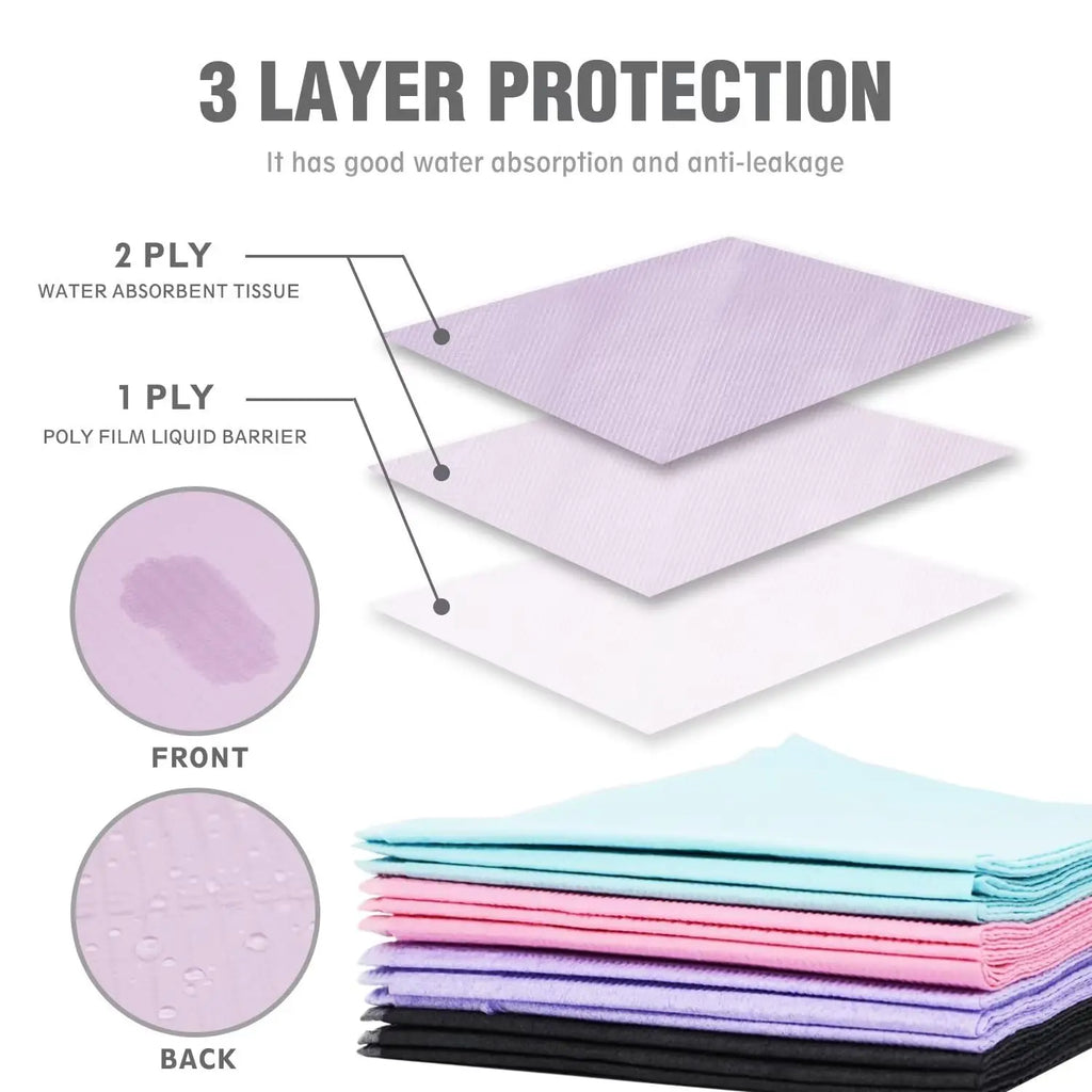 20pcs Disposable Nail Art Table Mat – Waterproof Manicure Tray Liners, Tattoo Cleaning Pads & Salon Protection