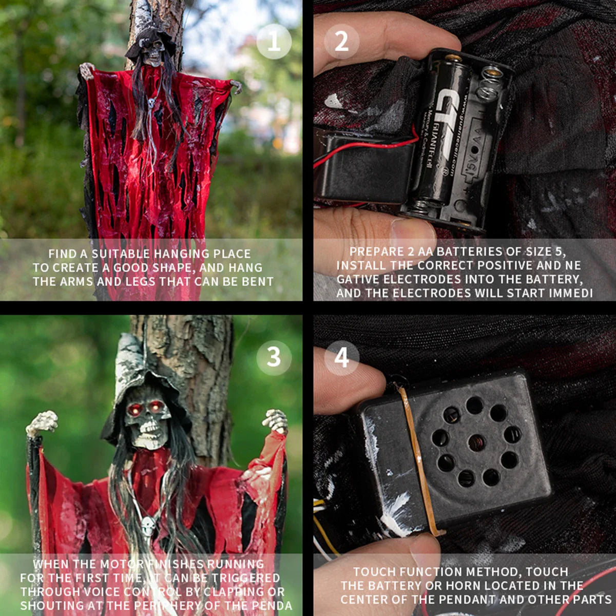 Sound-Activated Halloween Horror Prop