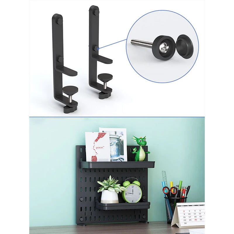 Pegboard Desktop Storage Kit – Vertical & Clip-Type Home Office Organizer