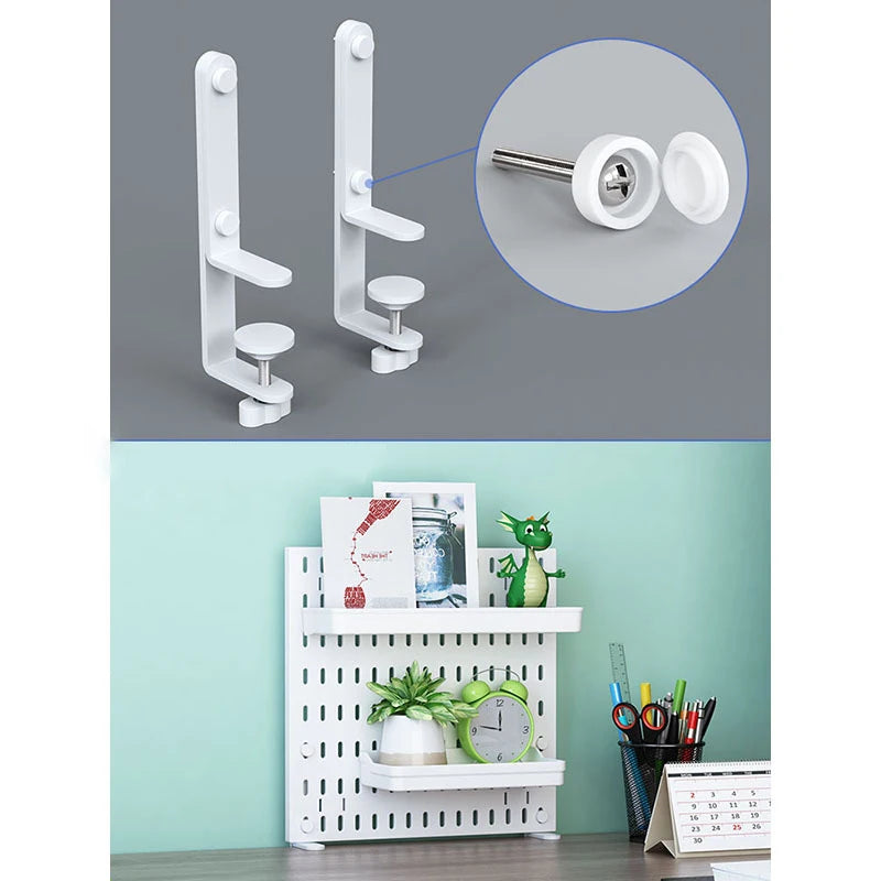 Pegboard Desktop Storage Kit – Vertical & Clip-Type Home Office Organizer