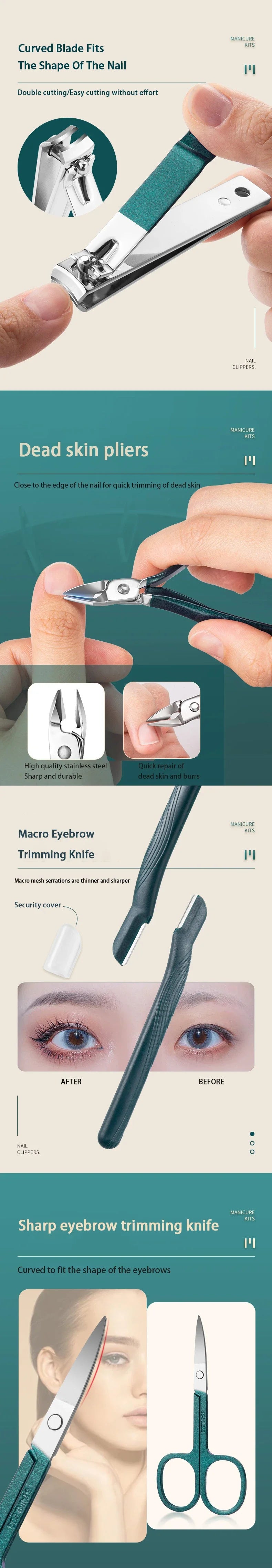 Professional Nail Care Kit with Travel Case